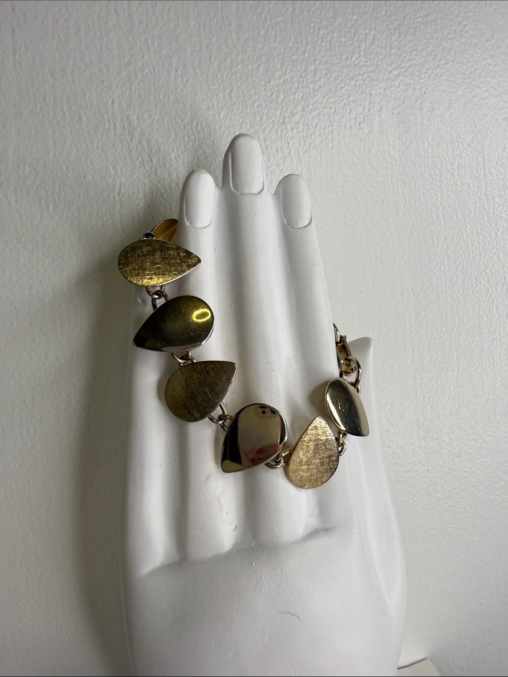 Gold-Tone Teardrop Link Bracelet